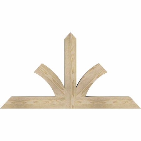 Ekena Millwork Richland Rough Sawn Timber Gable Bracket, Douglas Fir, 48"W x 26"H x 4"D x 4"F, 13/12 Pitch GBW048X26X0404RIC00RDF